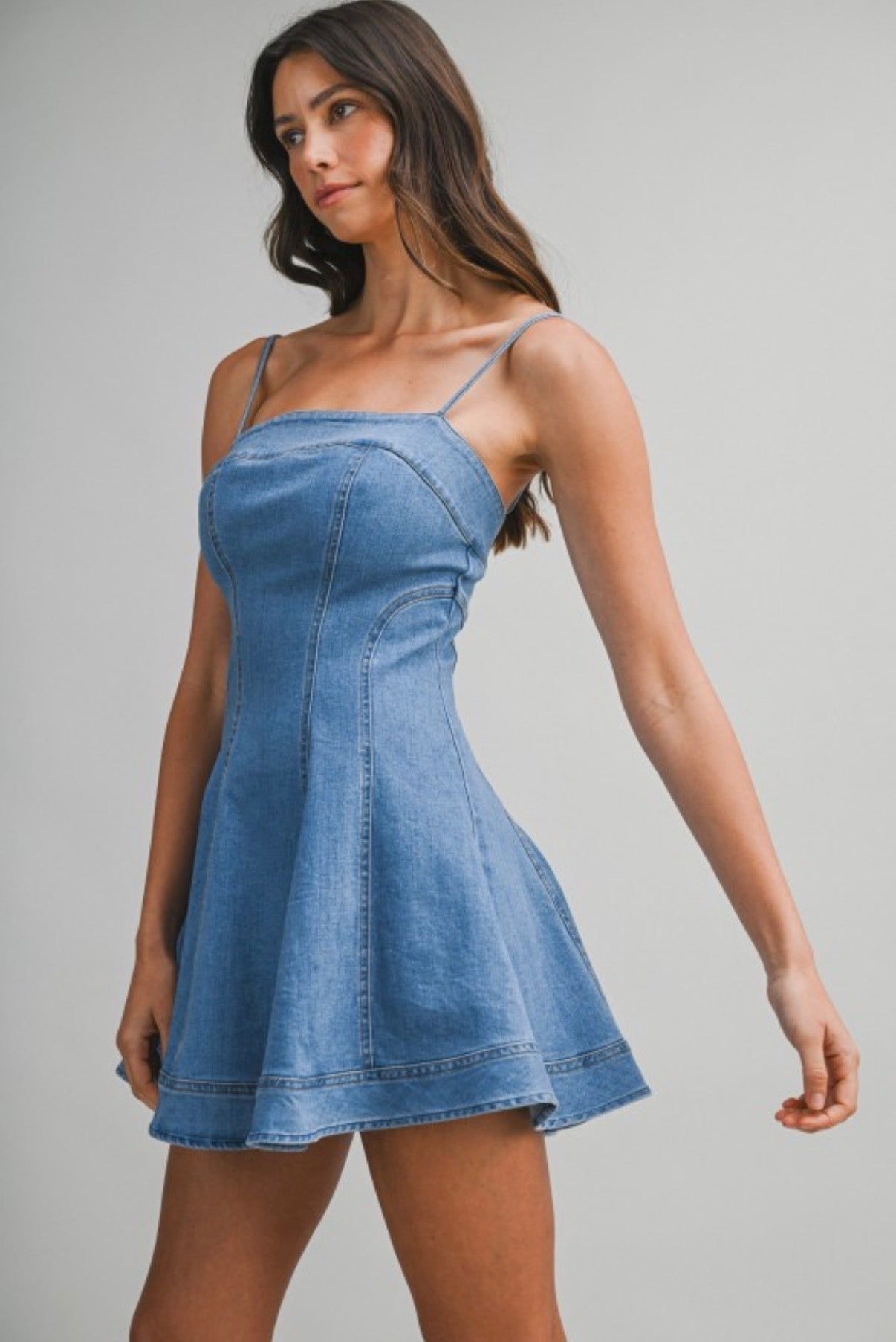 DENIM A-LINE MINI DRESS Catalina Puerto Rico DENIM A-LINE MINI DRESS Catalina Puerto Rico
