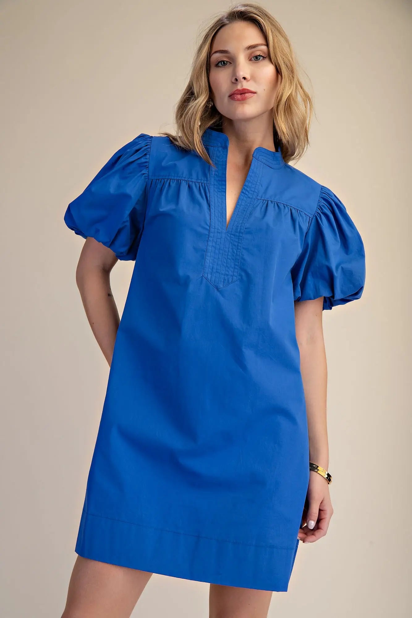 COBALT CHIC BUBBLE SLEEVE MINI DRESS  Catalina Puerto Rico
