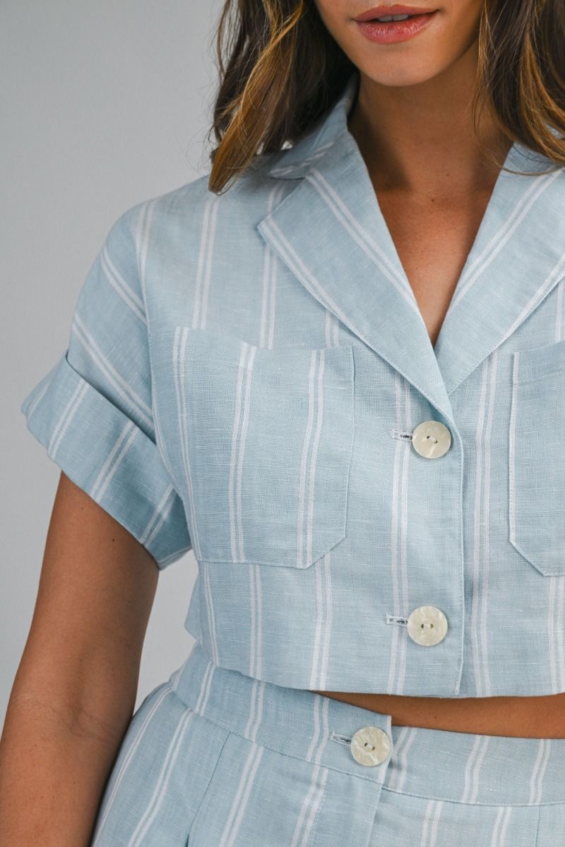 SKYLINE STRIPE SHORT SET