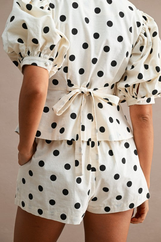 POLKA DOT LINEN SET