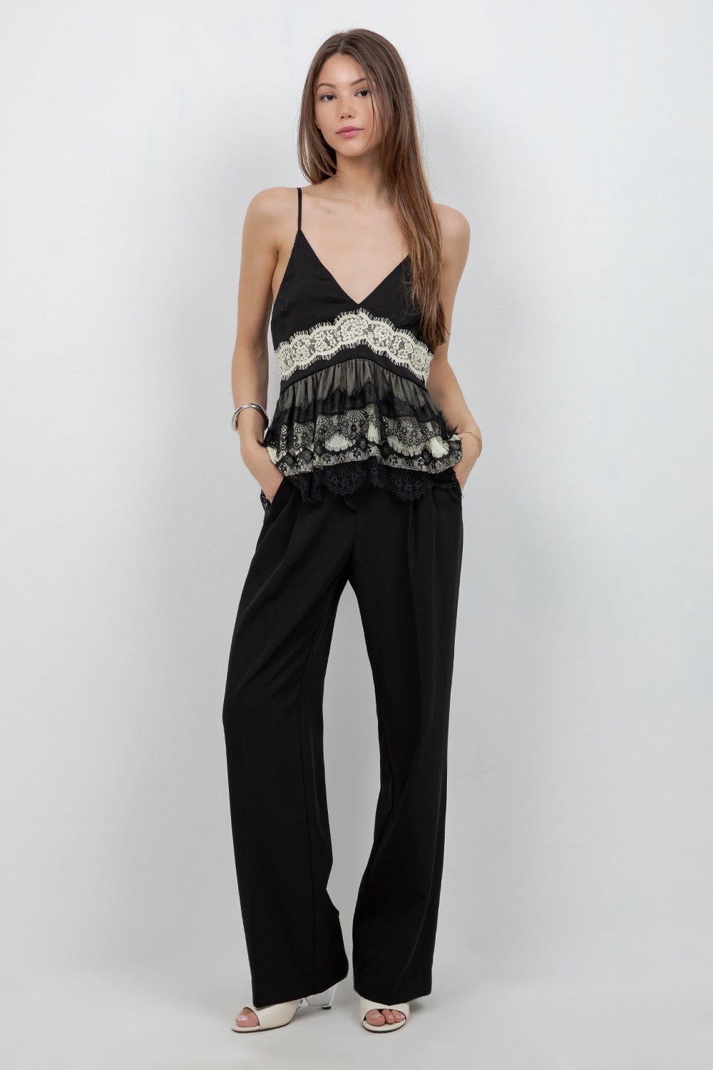 NOIR LACE CAMI TOP