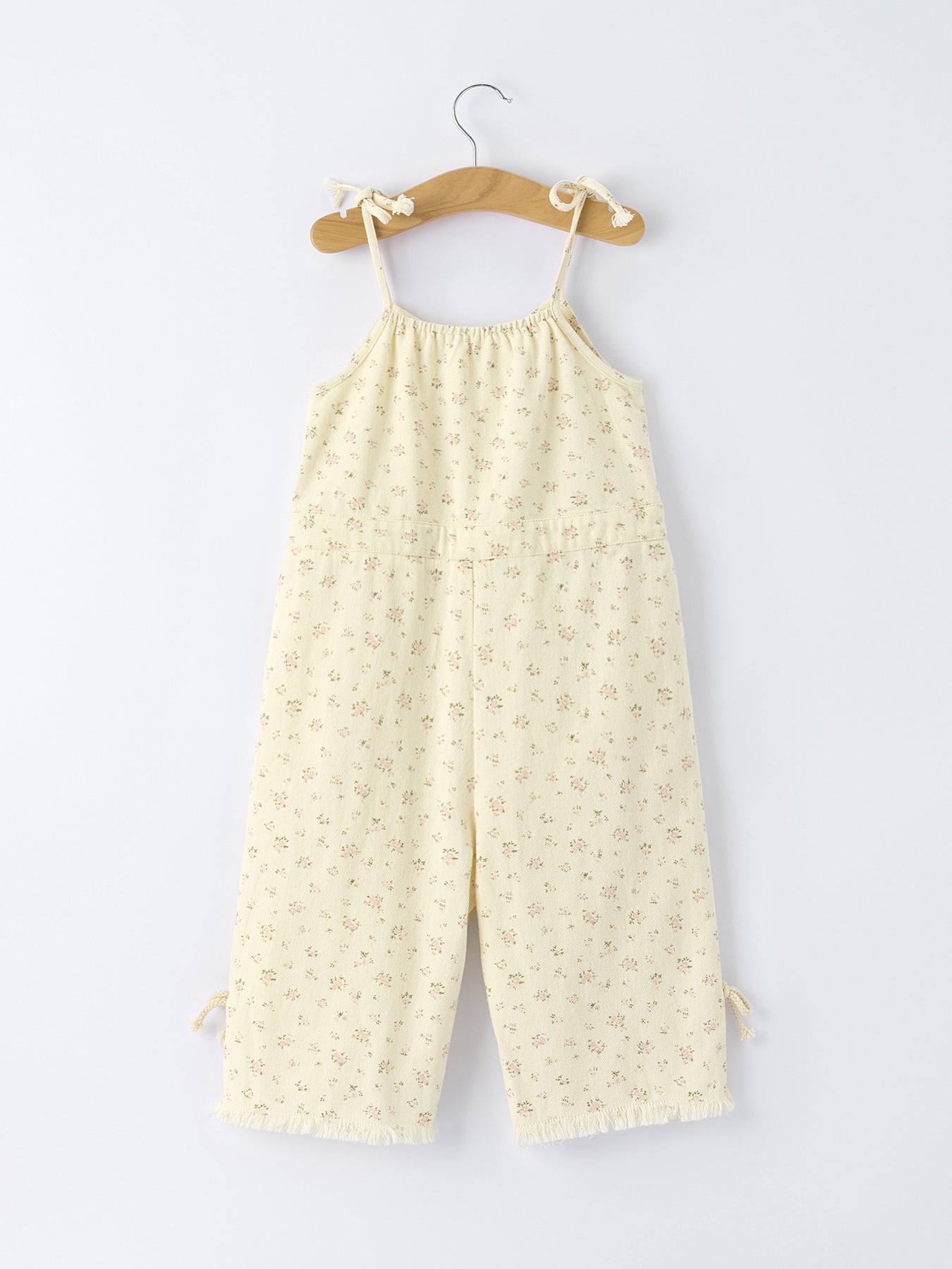 Floral Baby Girl Sleeveless Jumpsuit with Pockets