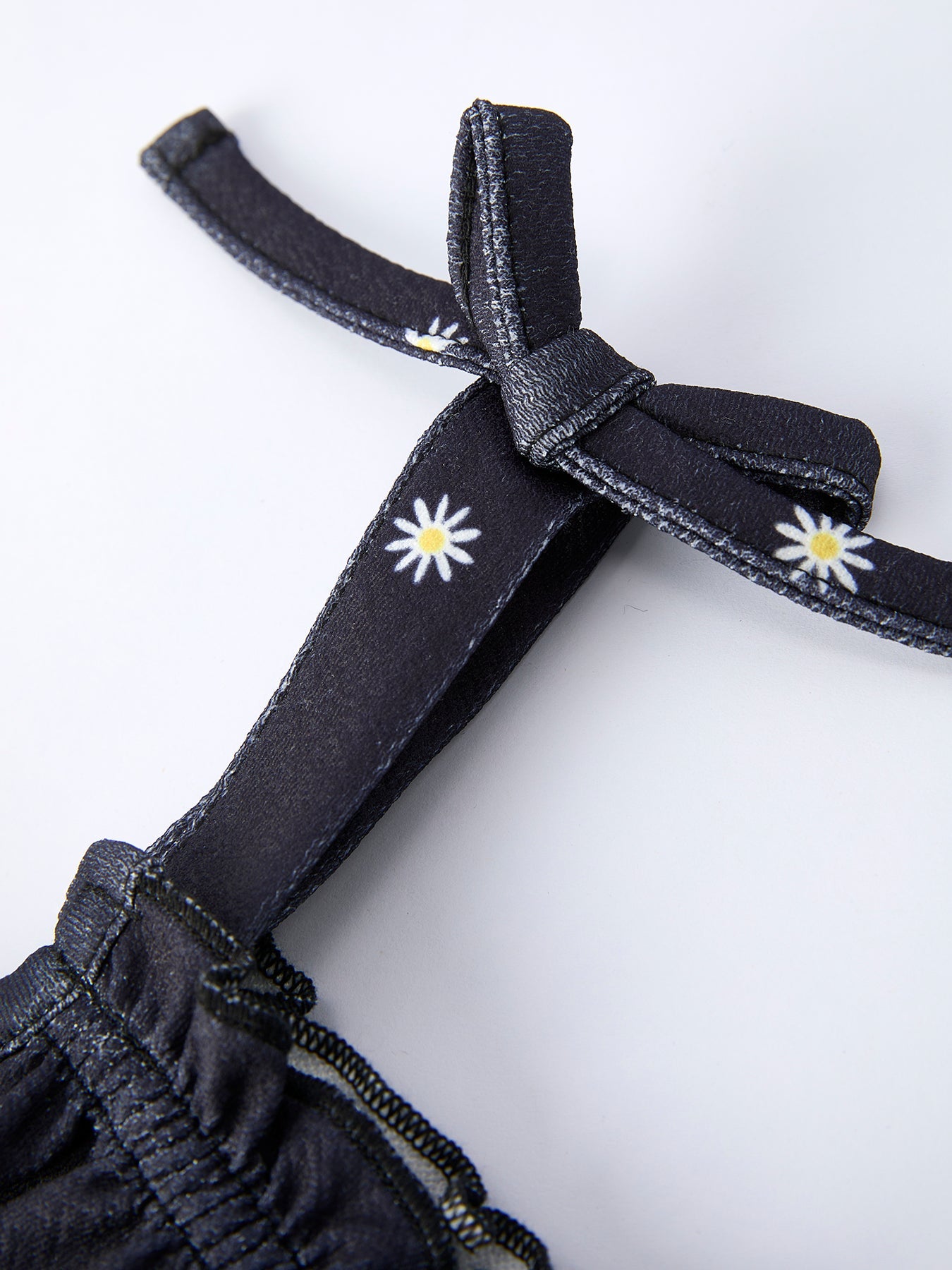 Conjunto de lazos y volantes de margaritas de verano para niña