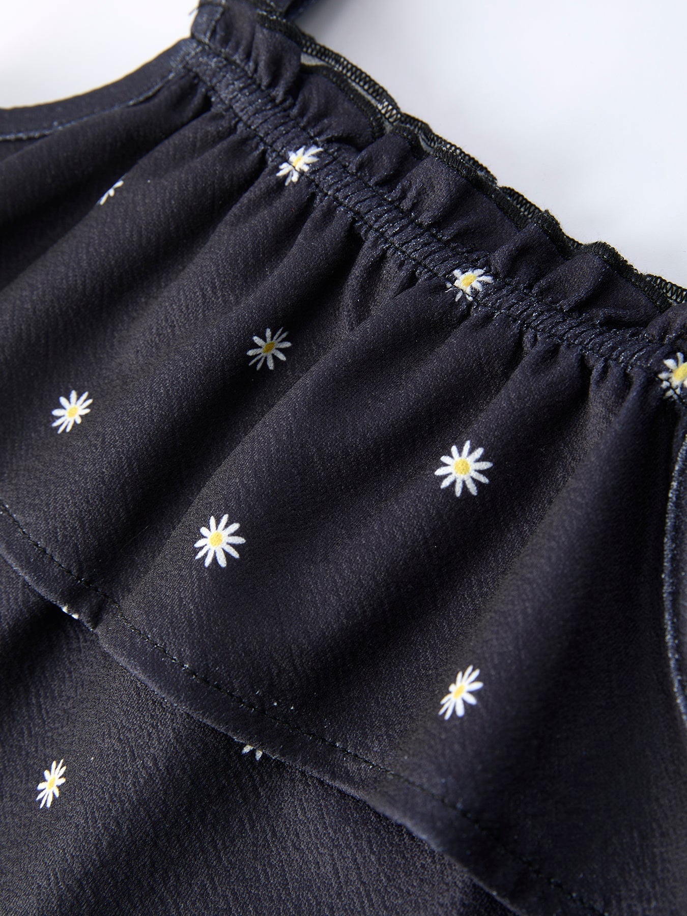 Conjunto de lazos y volantes de margaritas de verano para niña