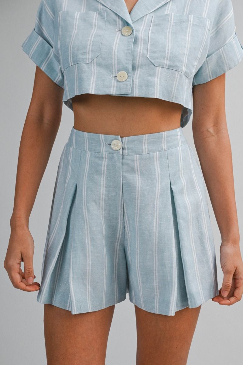 SKYLINE STRIPE SHORT SET
