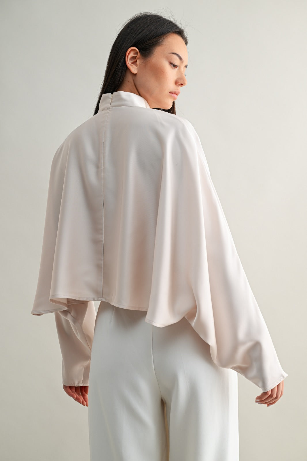 MOCK NECK CAFTAN CROP TOP