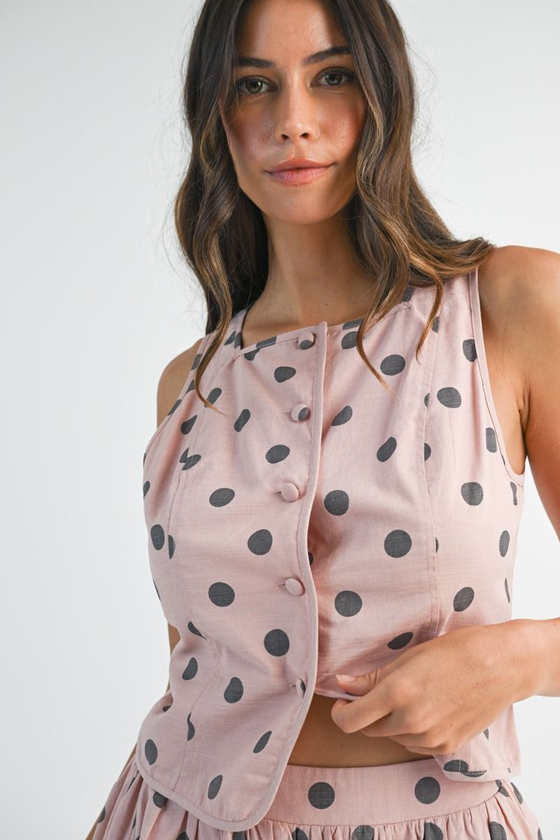 CONJUNTO DE FALDA DE BURBUJAS DE LUNARES