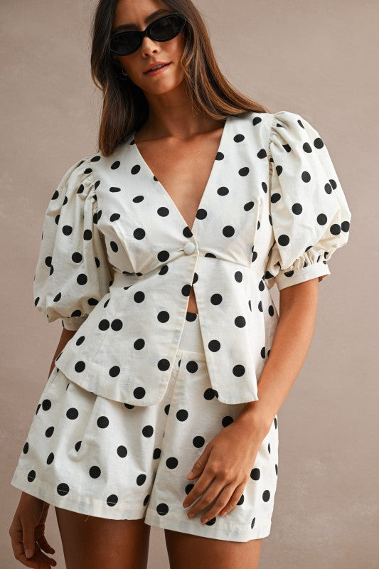 POLKA DOT LINEN SET