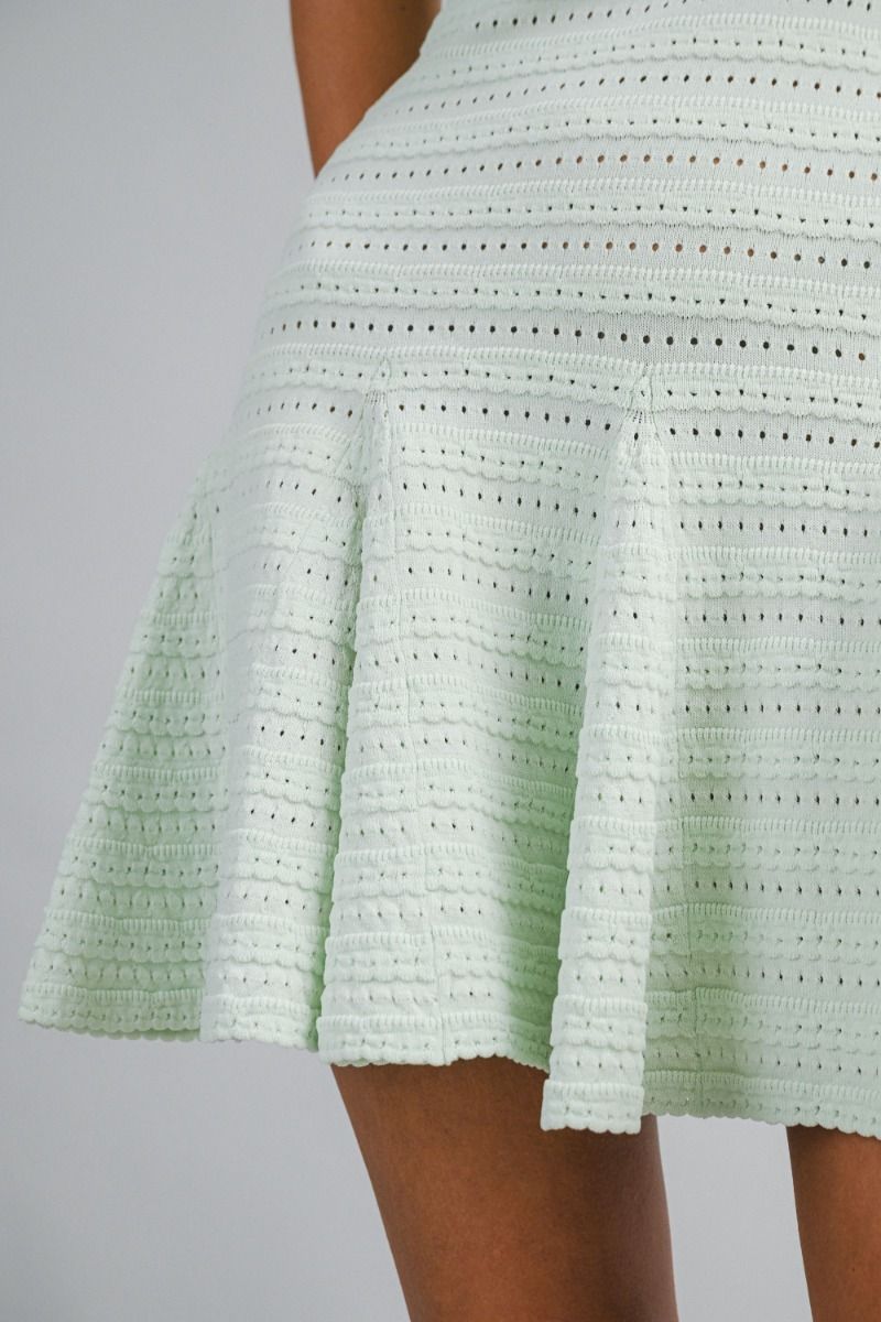 POINTELLE KNIT MINI DRESS