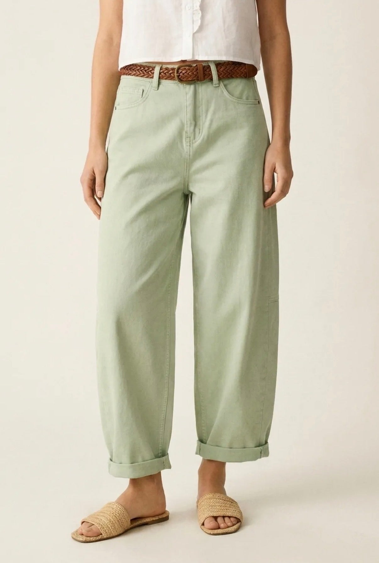 SAGE BARREL PANTS