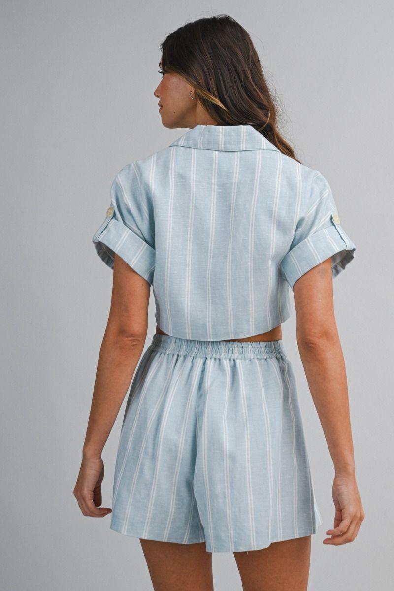 SKYLINE STRIPE SHORT SET