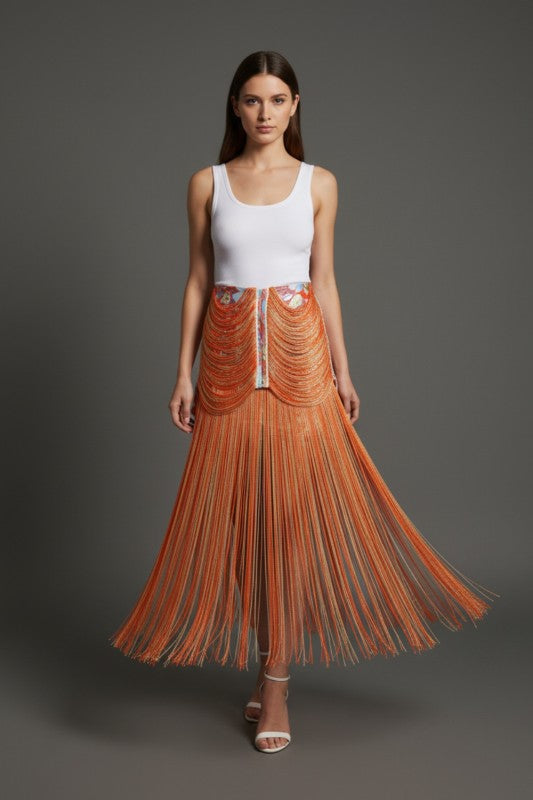FESTIVAL FRINGE STATEMENT SKIRT — PRE-ORDER
