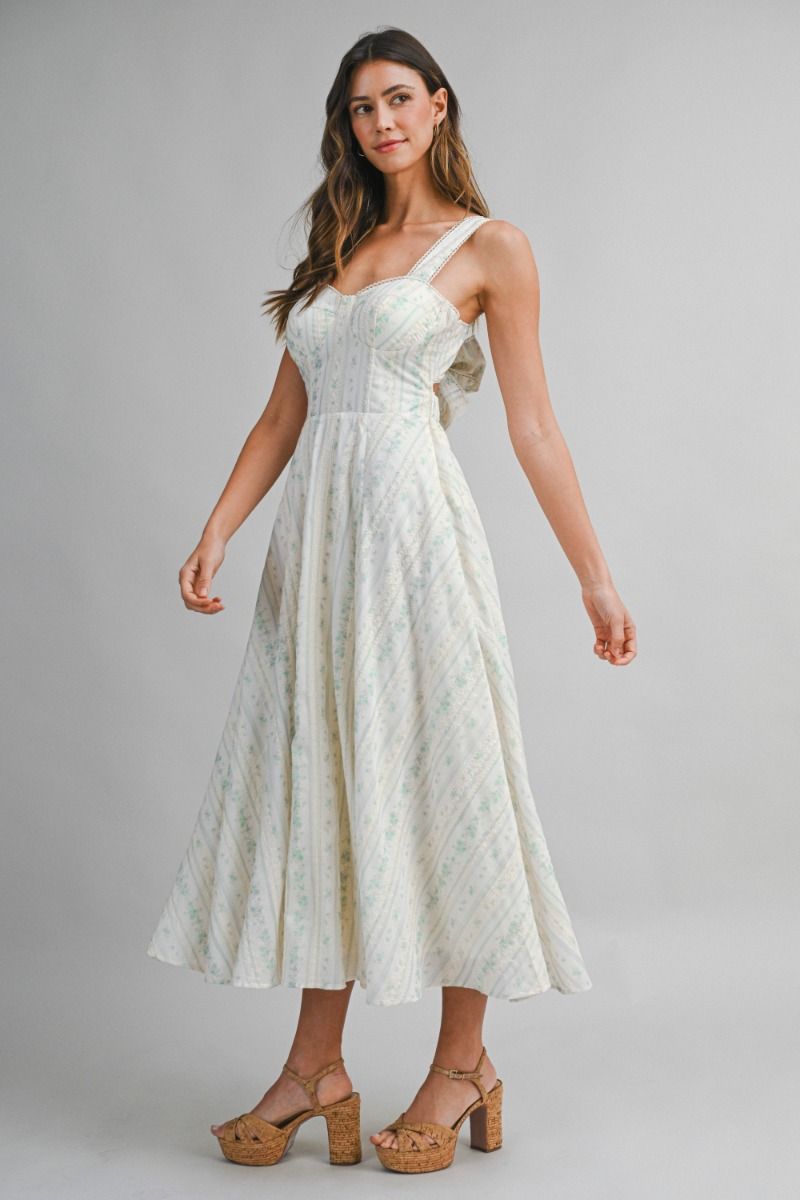 GARDEN BOW MIDI DRESS