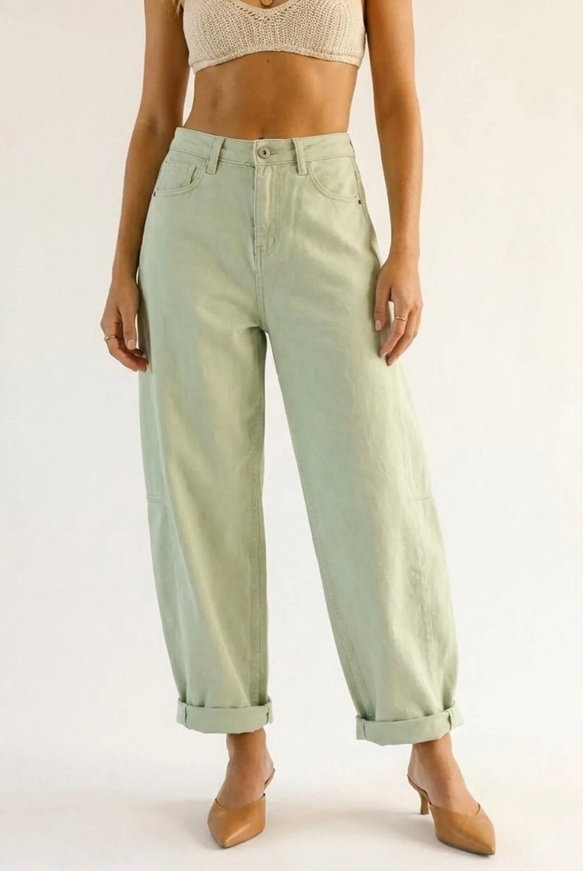 SAGE BARREL PANTS