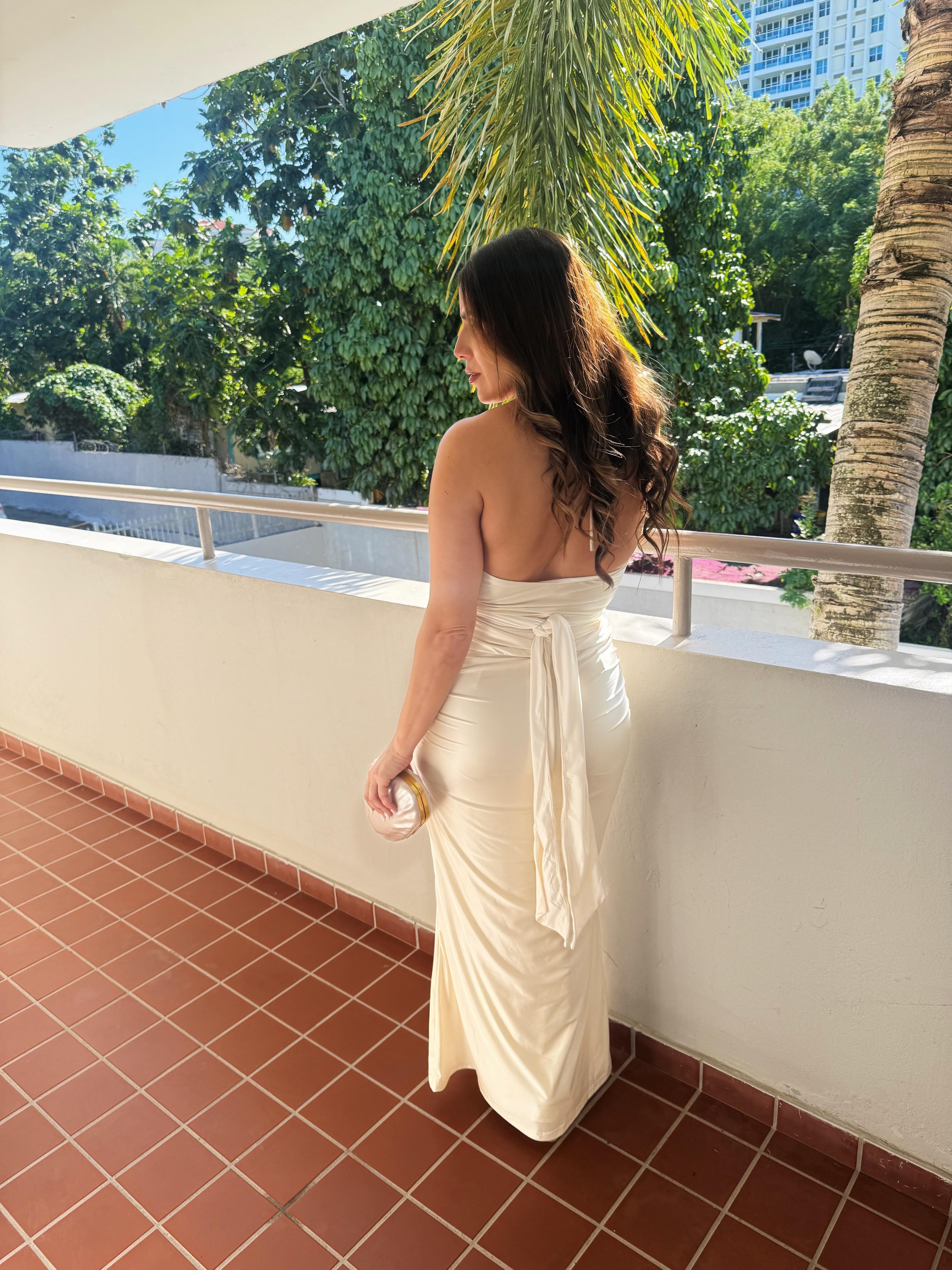 PEARL GLOW HALTER MAXI SET