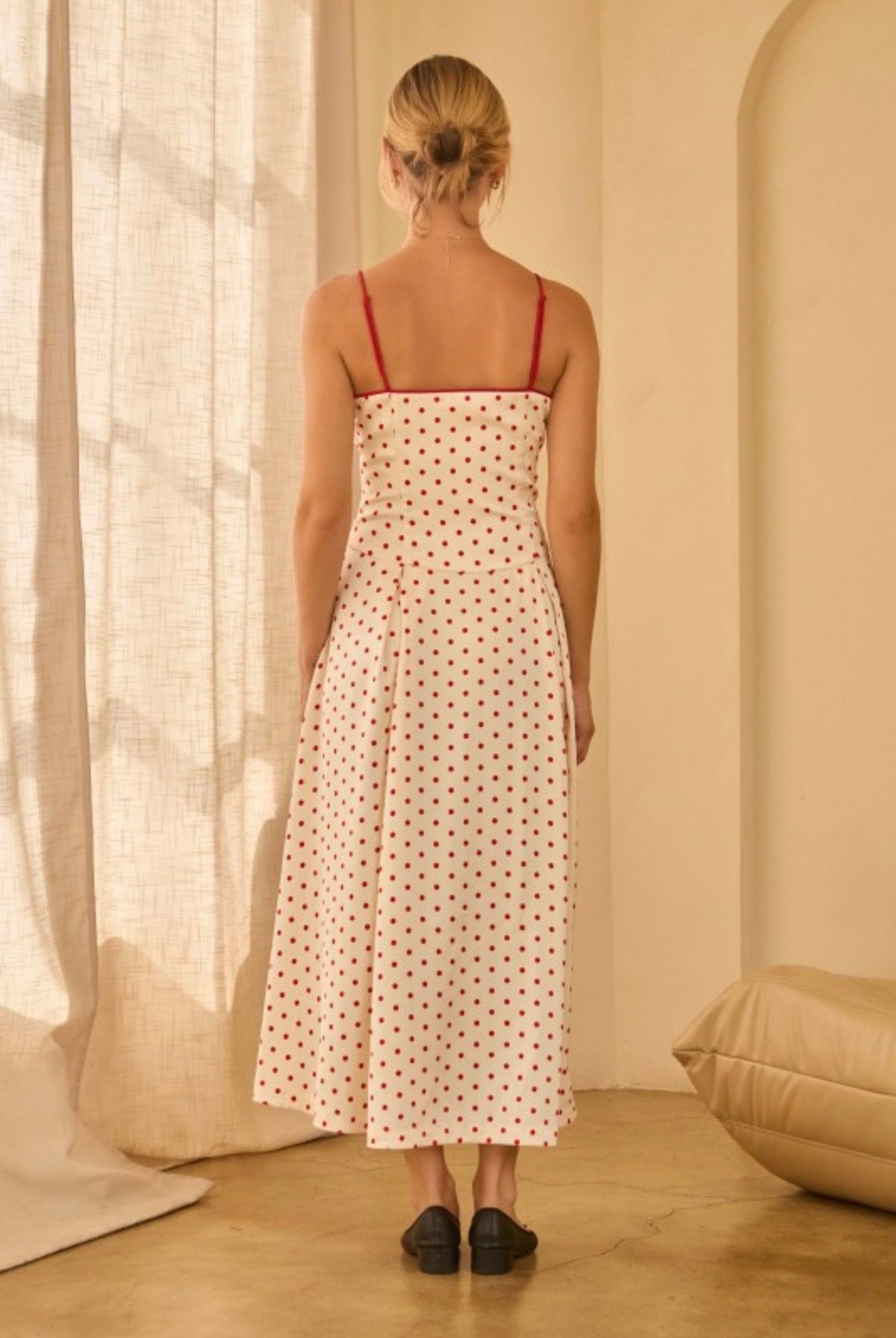 POLKA DOT MIDI DRESS