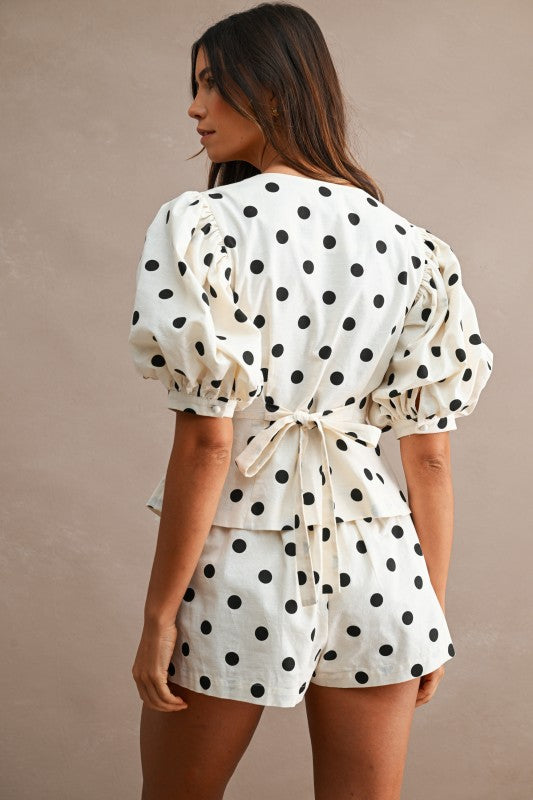 POLKA DOT LINEN SET