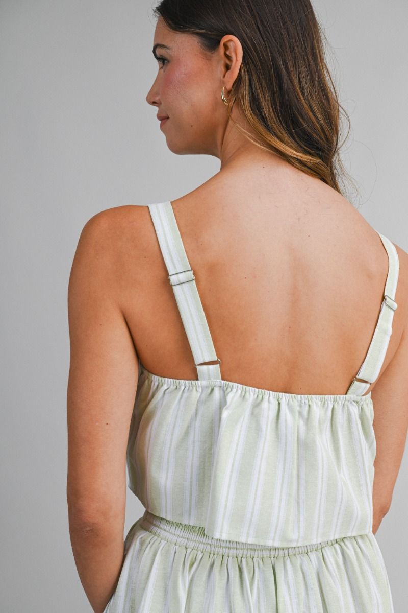 MINT STRIPE MIDI SET