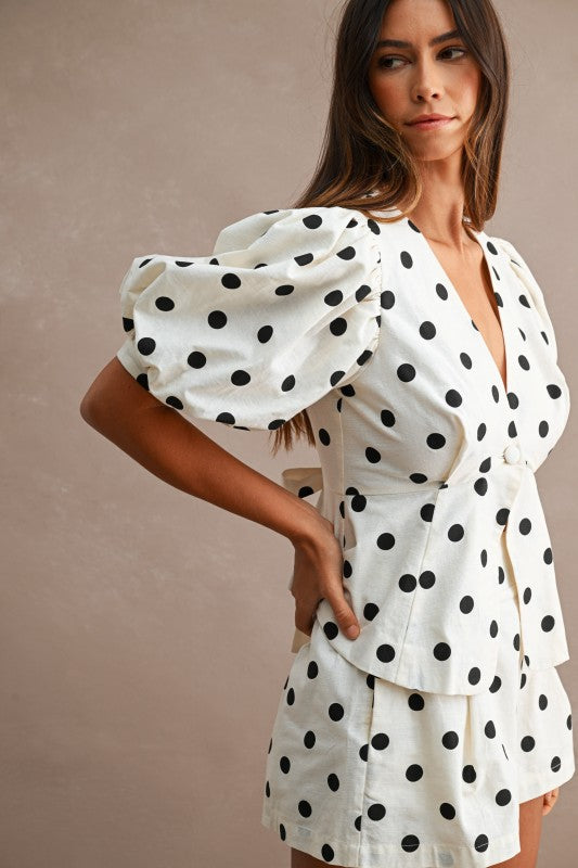 POLKA DOT LINEN SET