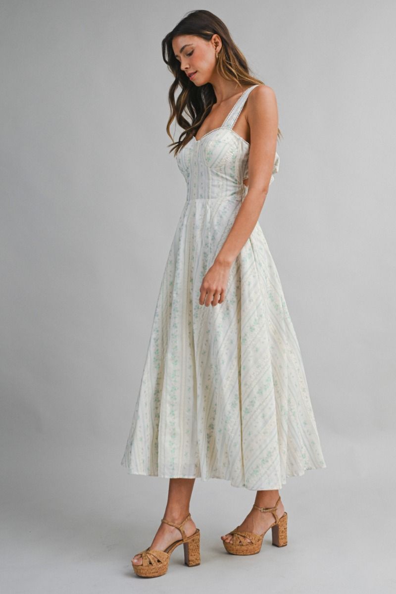 GARDEN BOW MIDI DRESS