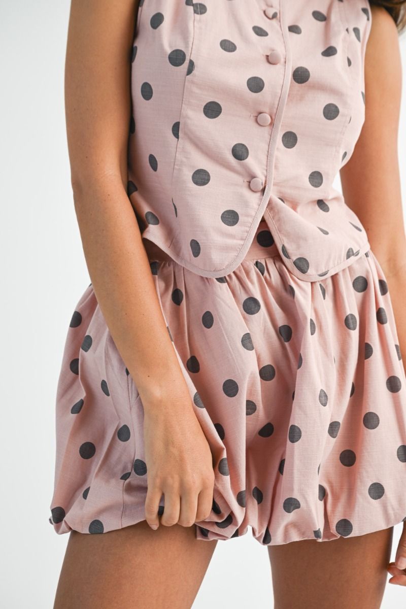 CONJUNTO DE FALDA DE BURBUJAS DE LUNARES