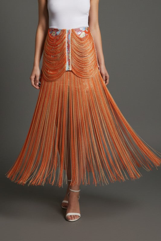 FESTIVAL FRINGE STATEMENT SKIRT — PRE-ORDER