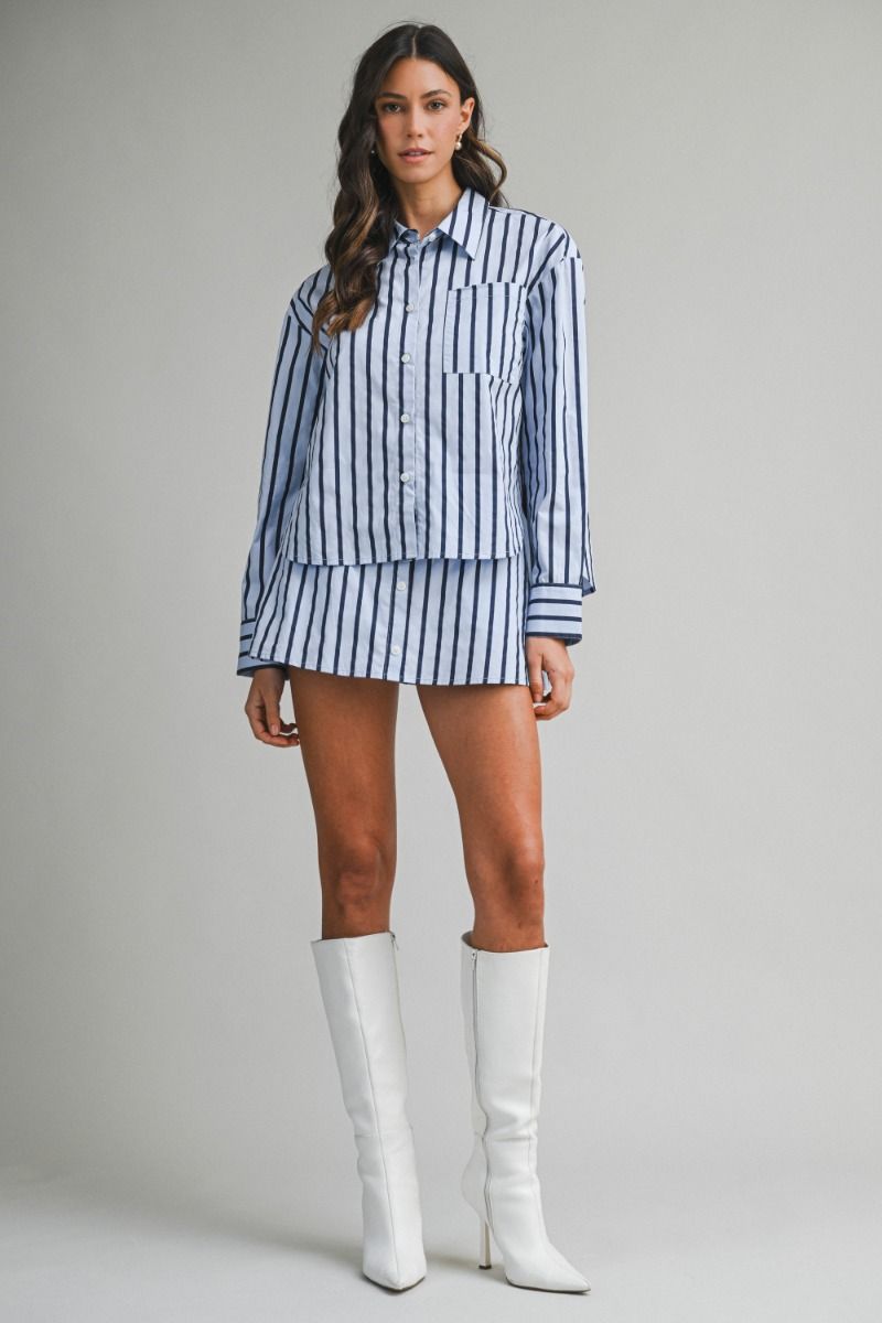 PARK AVENUE STRIPED SKORT SET