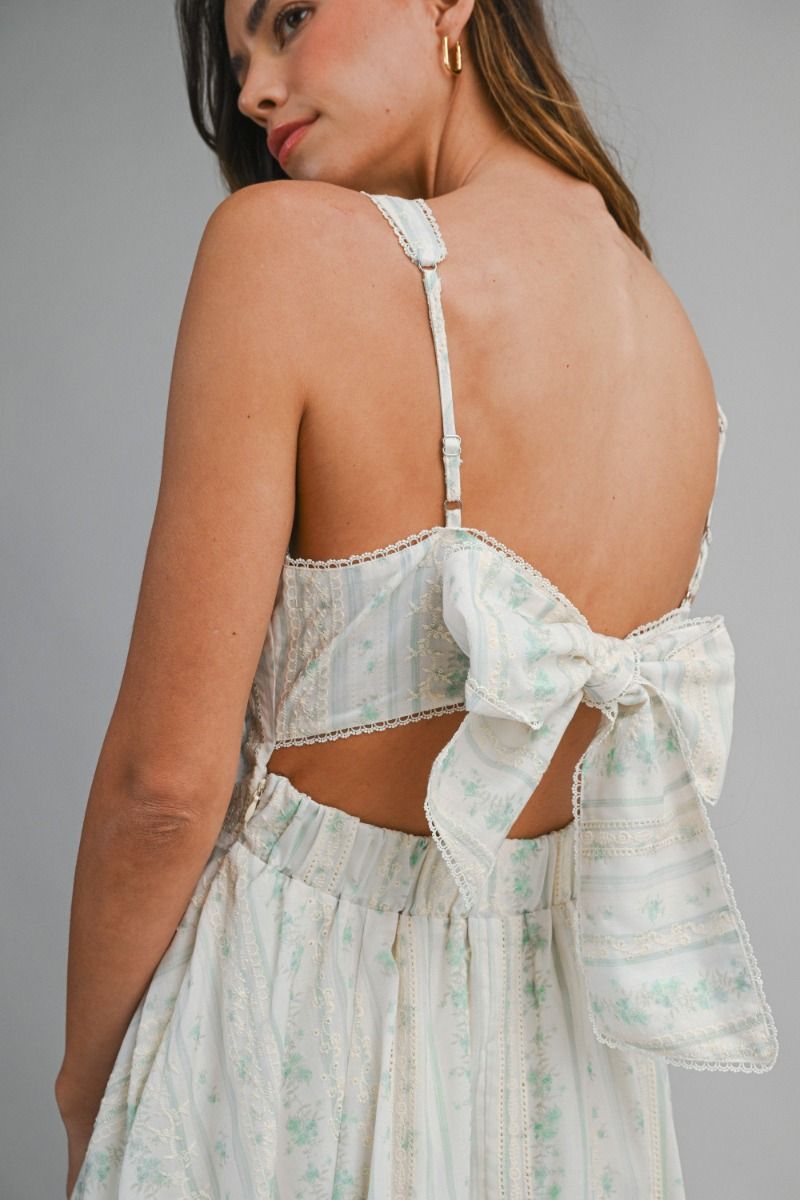 GARDEN BOW MIDI DRESS