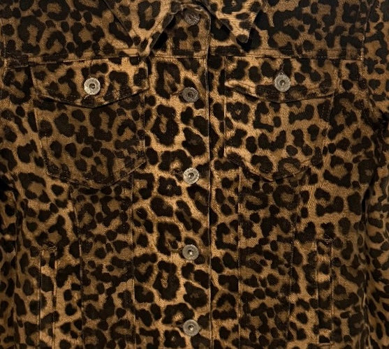 LEOPARD DENIM JACKET