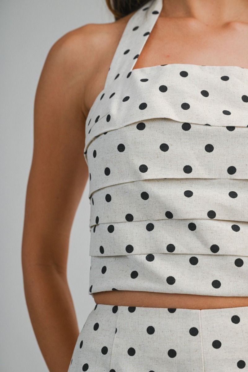OATMEAL POLKA DOT SET