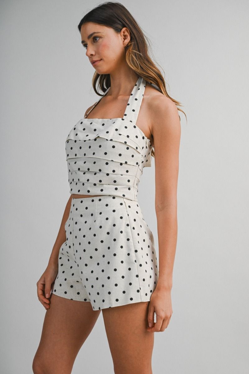 OATMEAL POLKA DOT SET