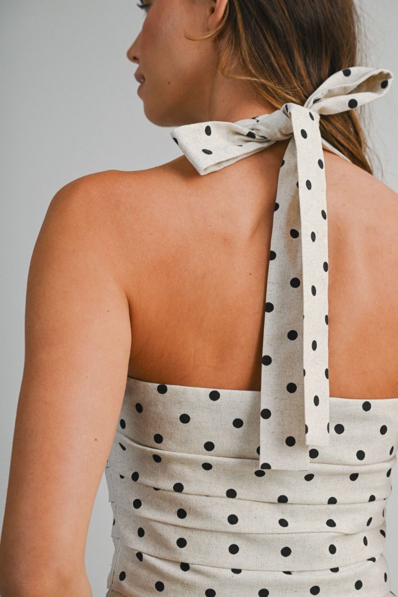 OATMEAL POLKA DOT SET
