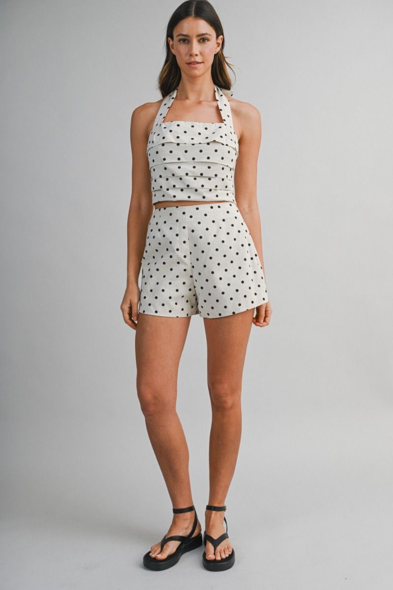 OATMEAL POLKA DOT SET