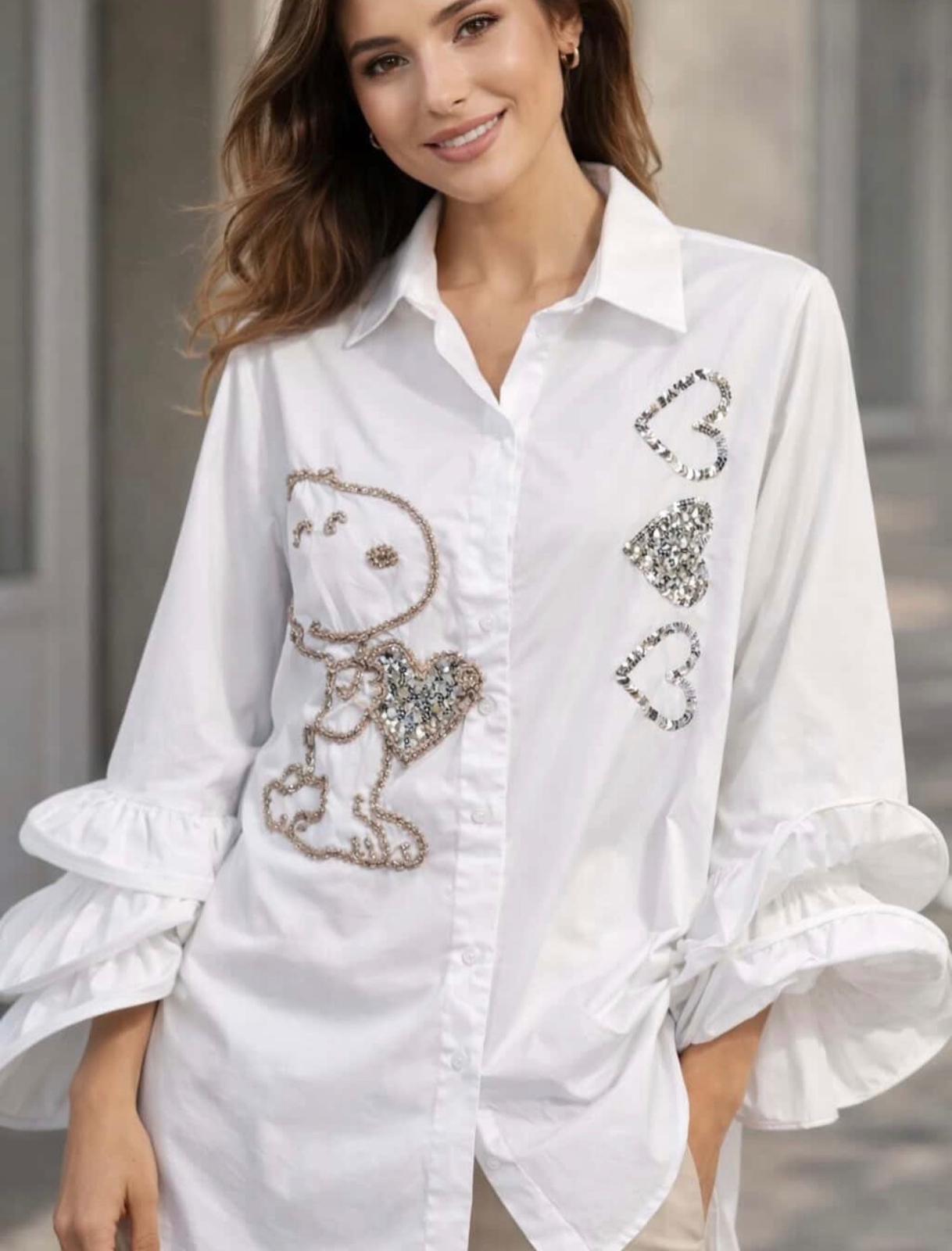 SNOOPY SEQUIN SHIRT