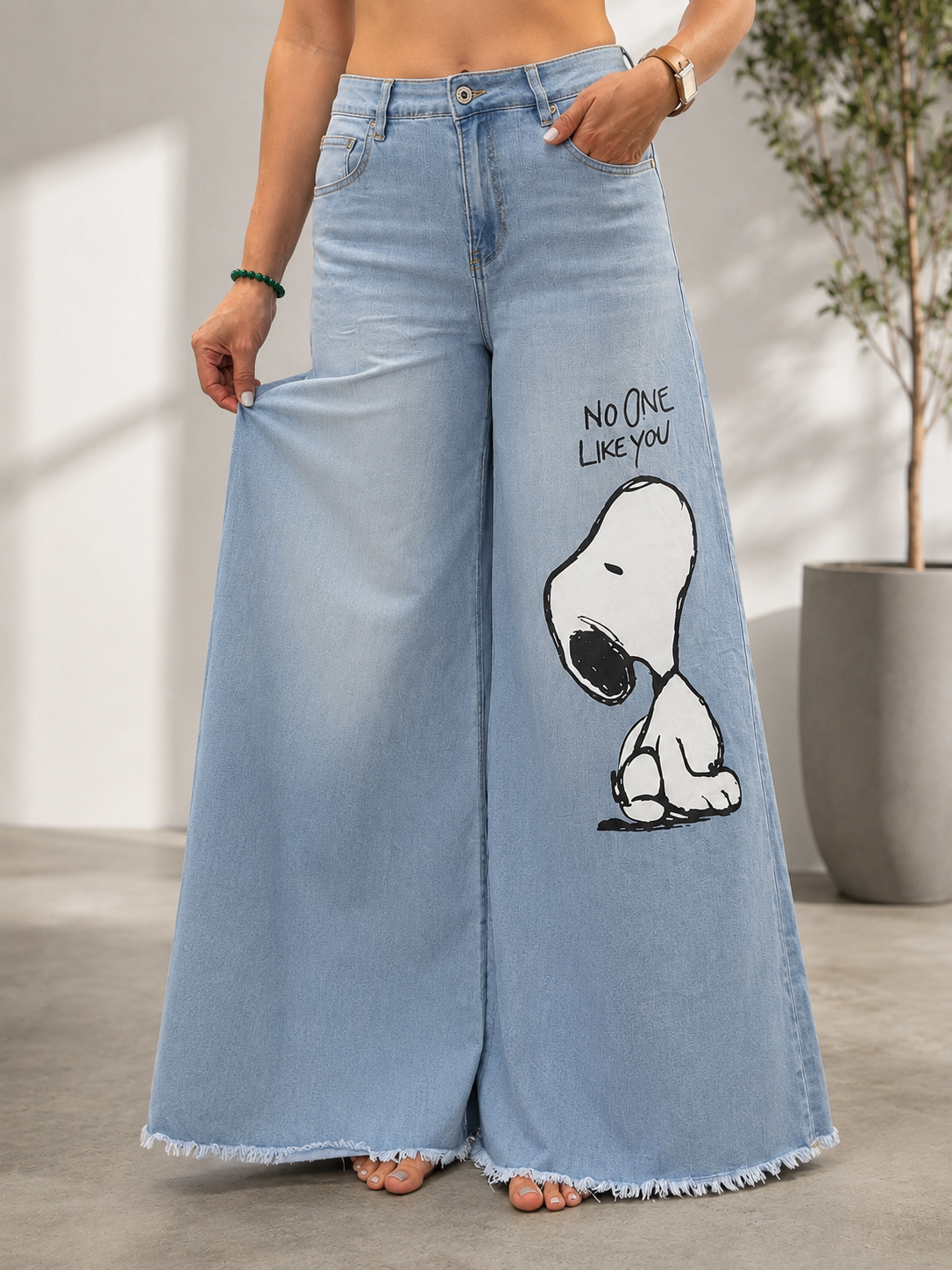 SNOOPY STRAIGHT DENIM