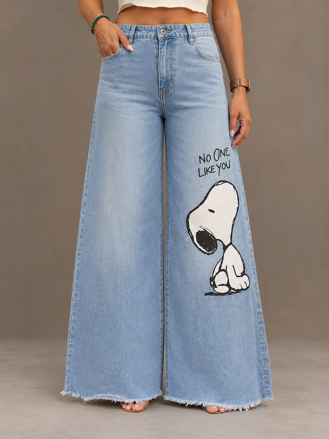 SNOOPY STRAIGHT DENIM