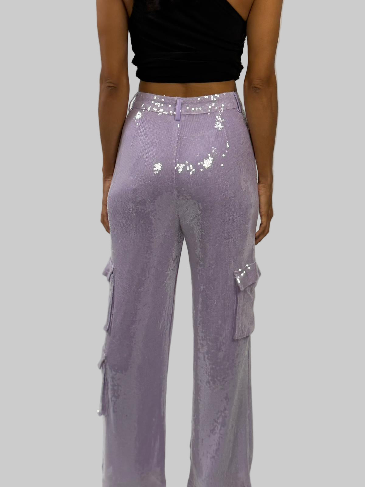 PANTALONES CARGO DE LENTEJUELAS