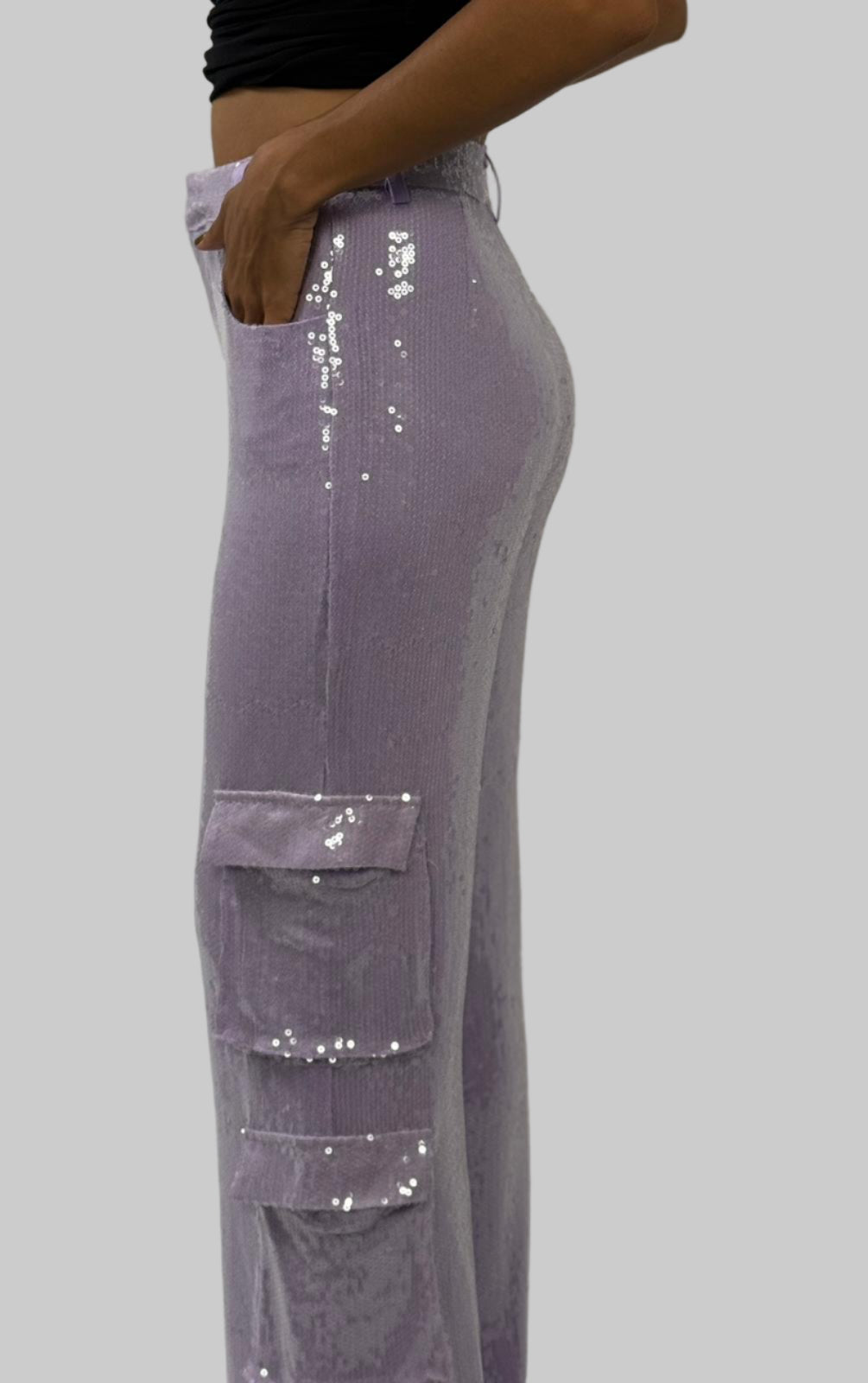 PANTALONES CARGO DE LENTEJUELAS