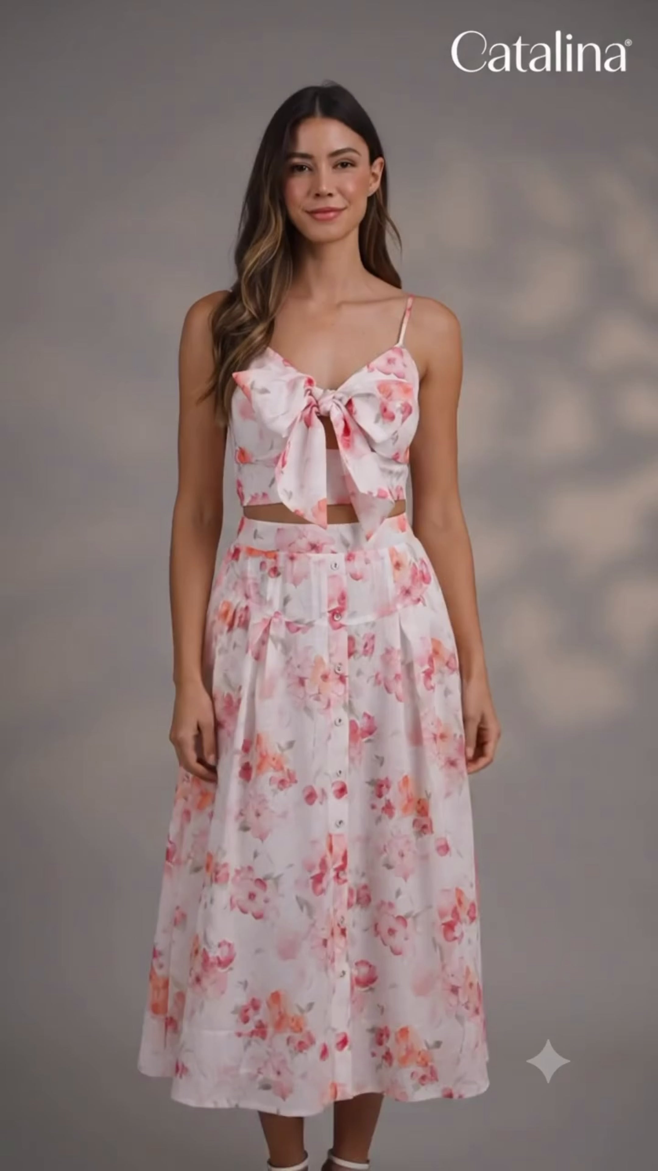 FLORAL BOW MIDI SET
