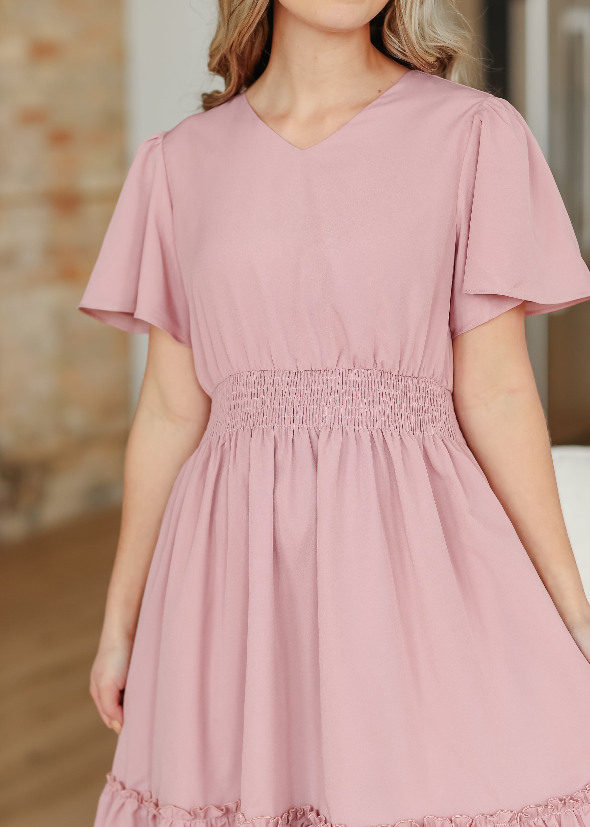 Vestido Midi con Escote en V Sophie