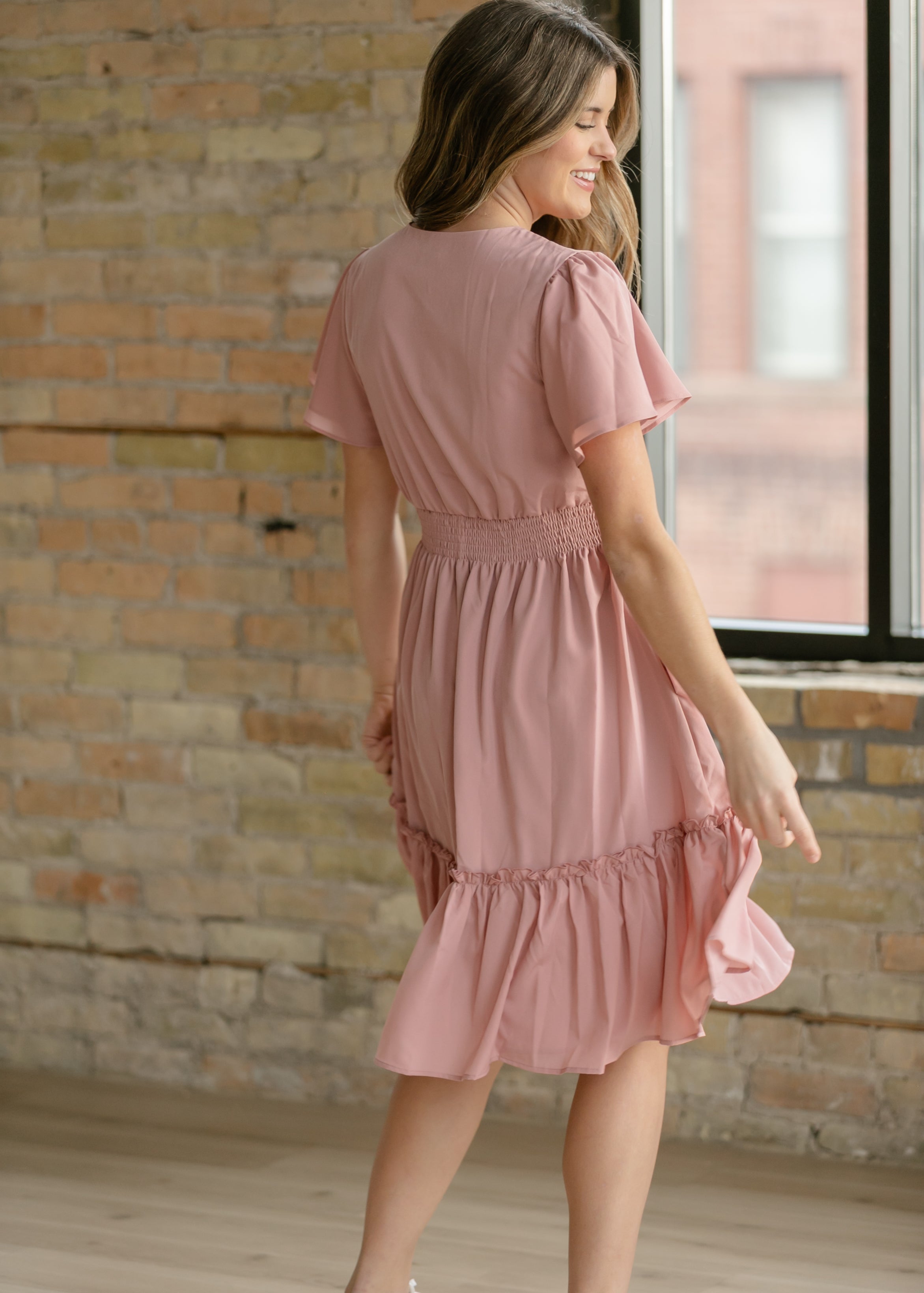 Vestido Midi con Escote en V Sophie