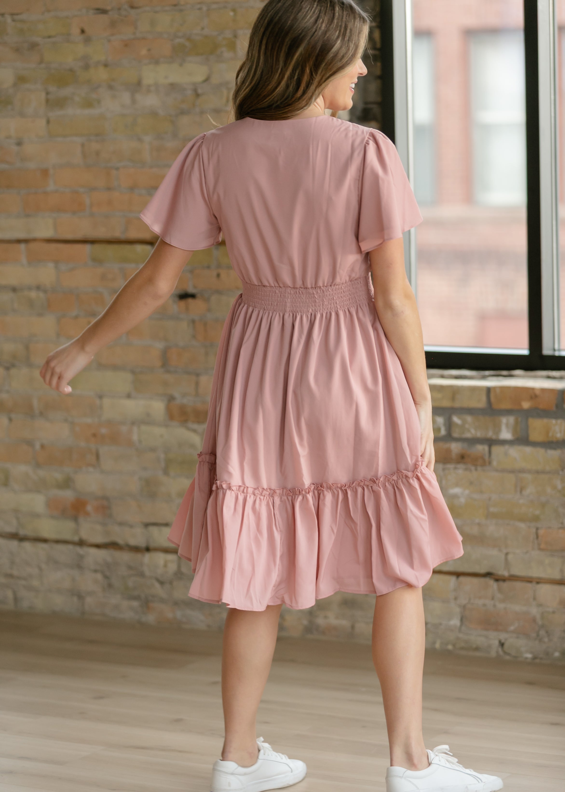 Vestido Midi con Escote en V Sophie
