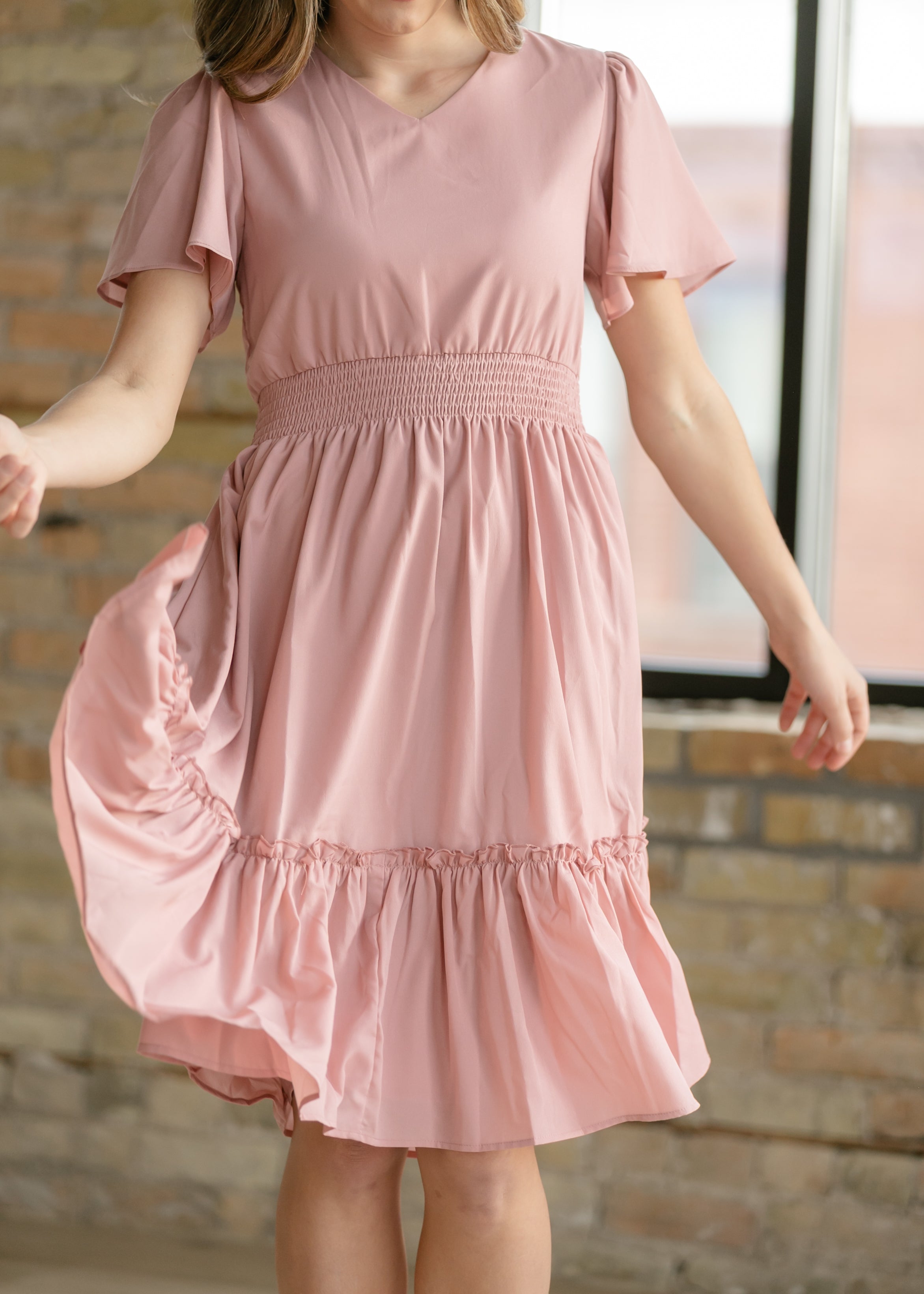 Vestido Midi con Escote en V Sophie